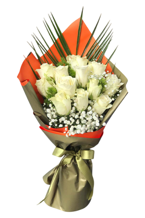 11 Adet Beyaz Gül Buketi