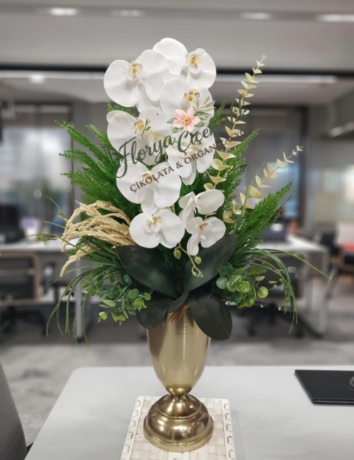 Yapay Orkide Beyaz