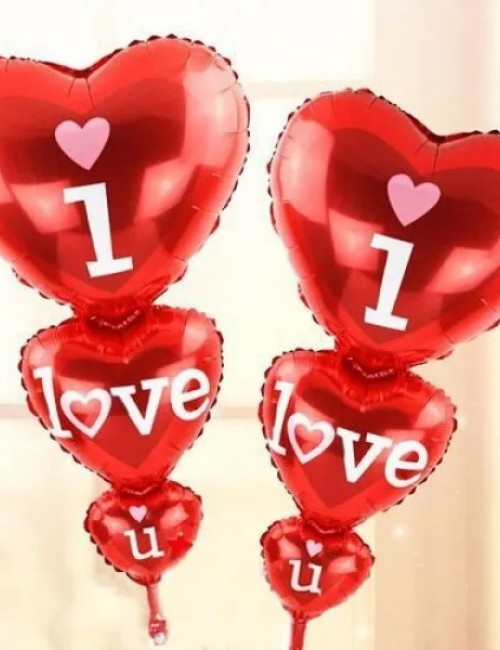 I Love you  Kalp Folyo Balon