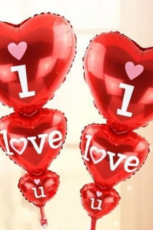 I Love you  Kalp Folyo Balon