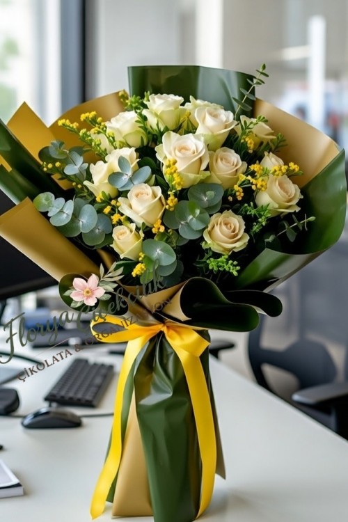 13 Beyaz Gül Buketi – Zarafet ve Saflığın En Güzel İfadesi