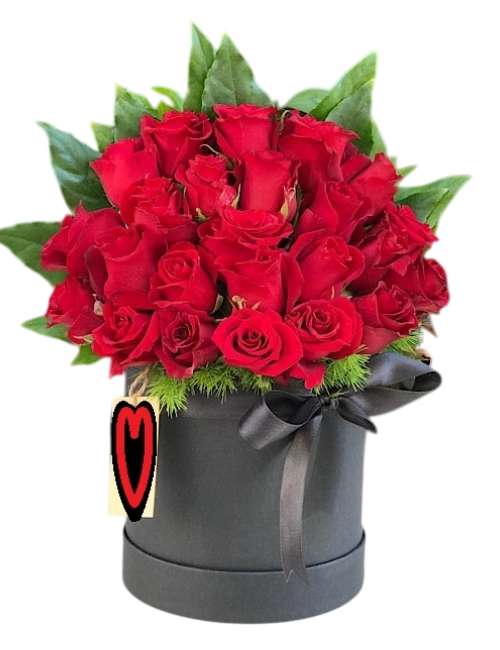 Kutuda 25 Kırmızı Gül
